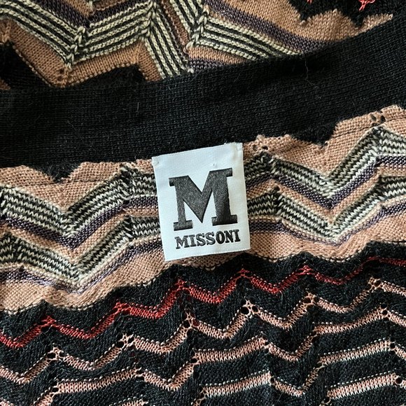 M Missoni Multicolor Chevron Zigzag Pattern Long Cardigan Sweater - Picture 7 of 8